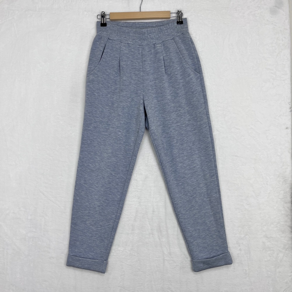 Varley The Rolled Cuff Pant 25 Women XS Gray Blue DoubleSoft Heathered Tapered